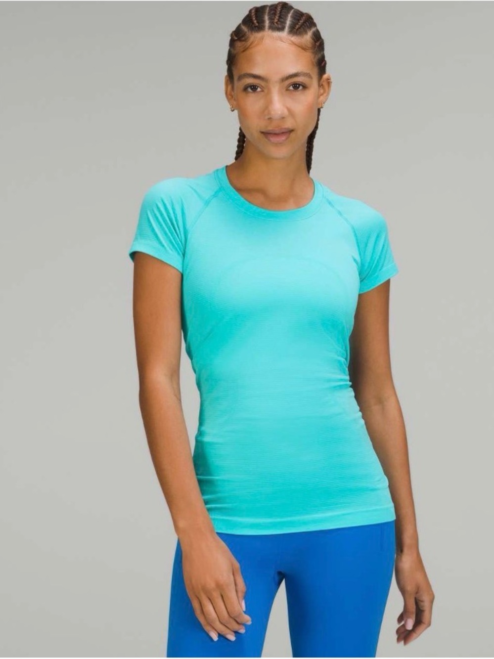 lululemon athletica Swiftly Tech Short Sleeve Shirt 2.0 in Electric Turquoise